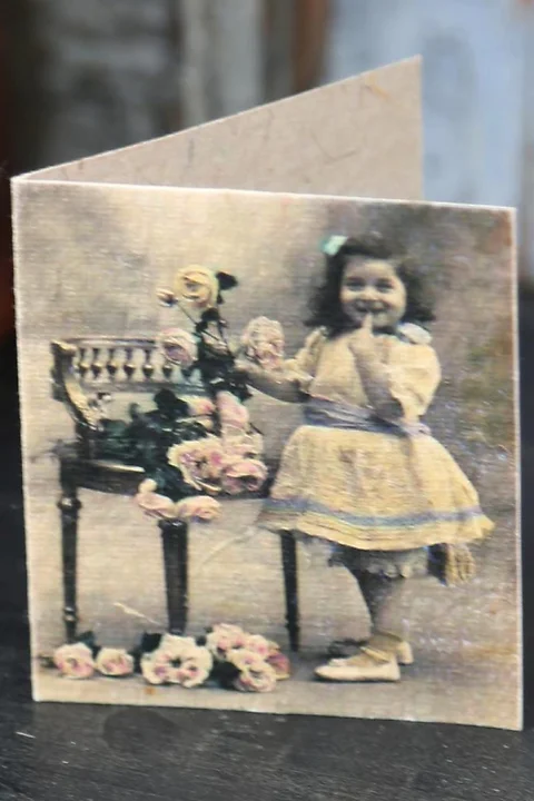 Kleine Faltkarte Mädchen