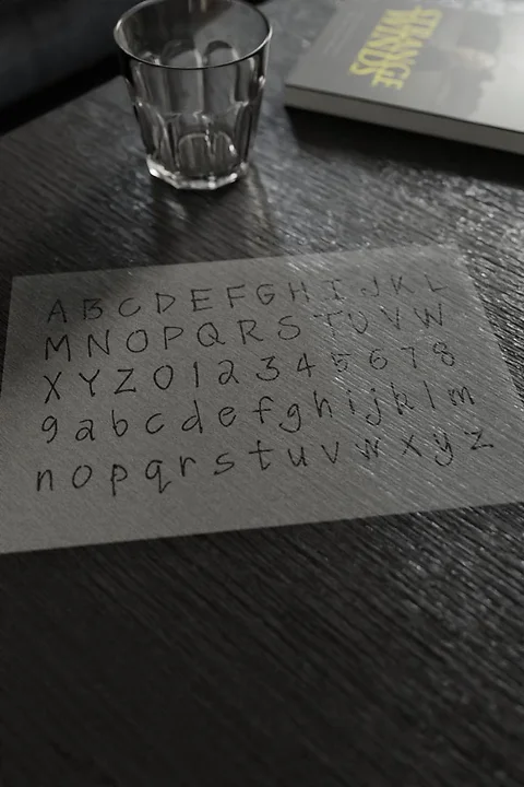 Schablone *Verspielte Schrift*