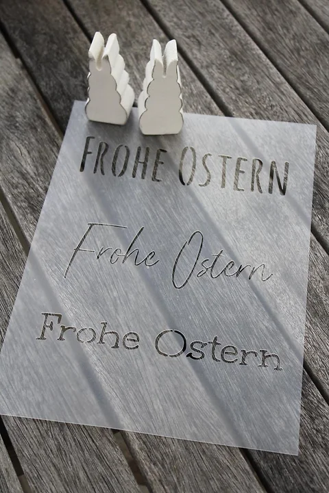 Schablone *Frohe Ostern*
