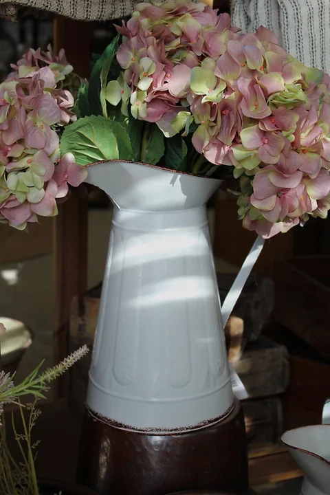 Deko Kanne Shabby chic weiss