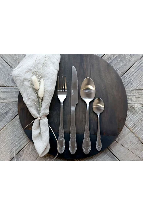 Bestecksatz mit Dekor 4teilig