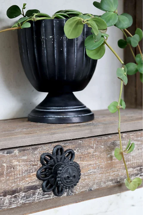 Möbelgriff *Franz. Lilie* Antique Schwarz