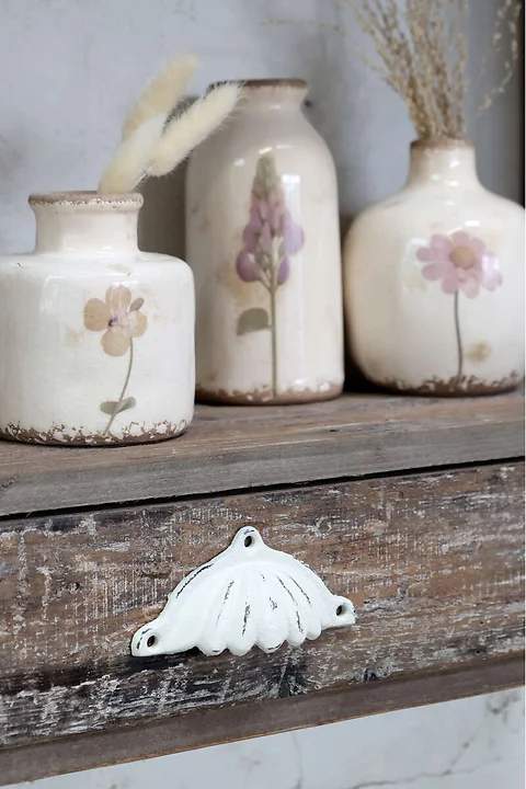Möbelgriff mit Rillen Antique Creme