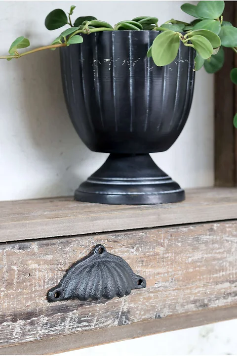 Möbelgriff mit Rillen Antique Schwarz