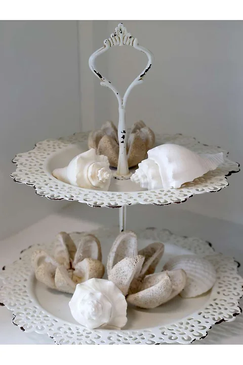 Etagere mit Spitzenkante H25.5cm