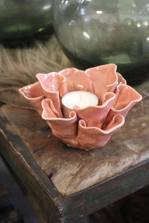 Teelichthalter Blume Fenja Corall
