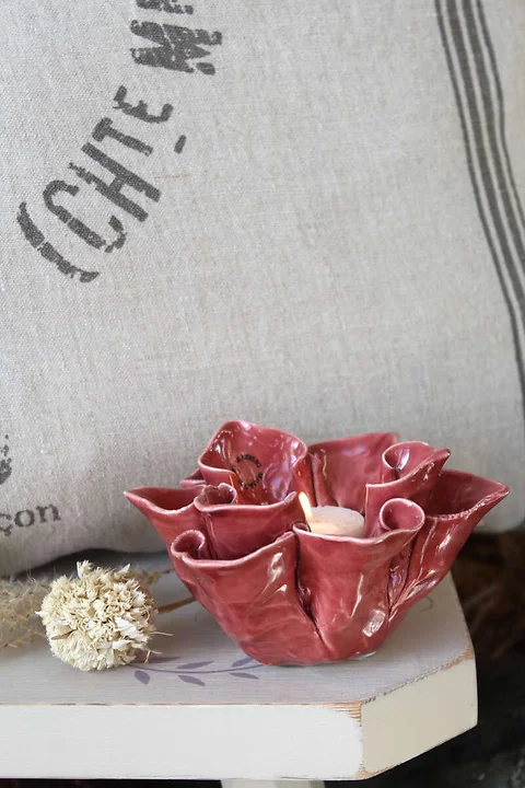 Teelichthalter Blume Fenja Beere