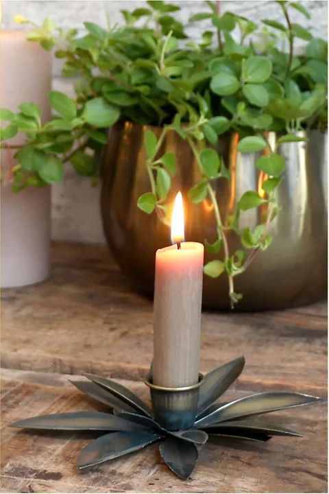 Kerzenhalter Flower Brass