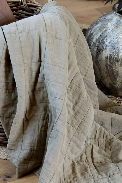 Steppdecke Taupe 180x130cm