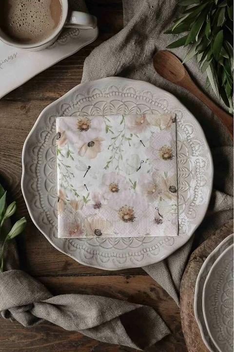 Serviette zarte Blumen