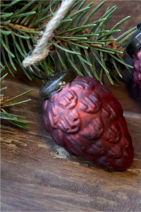 Weihnachtszapfen Rot H5.5cm