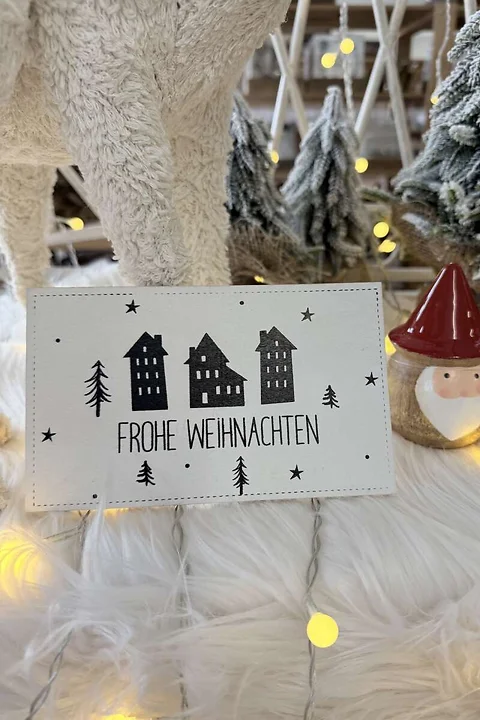Holzschild *Frohe Weihnachten* 10x16cm