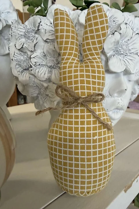 Stoffhäsli Kariert stehend H11cm