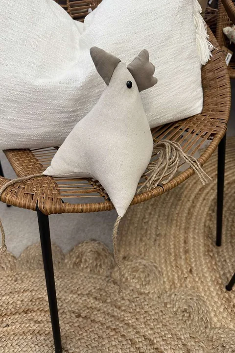 Türstopper Huhn Beige H19cm