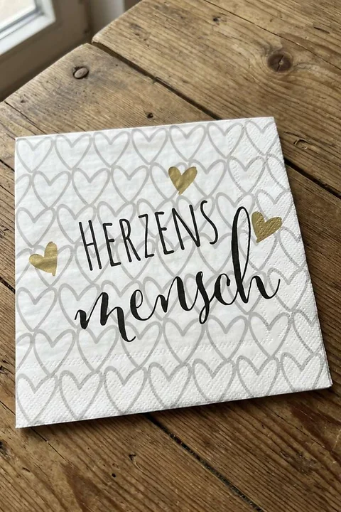 Serviette Herzensmensch