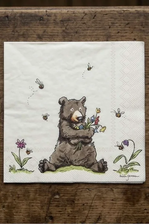 Serviette Honigbär