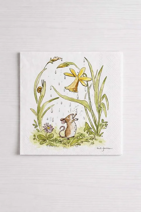 Serviette Frühlingsregen