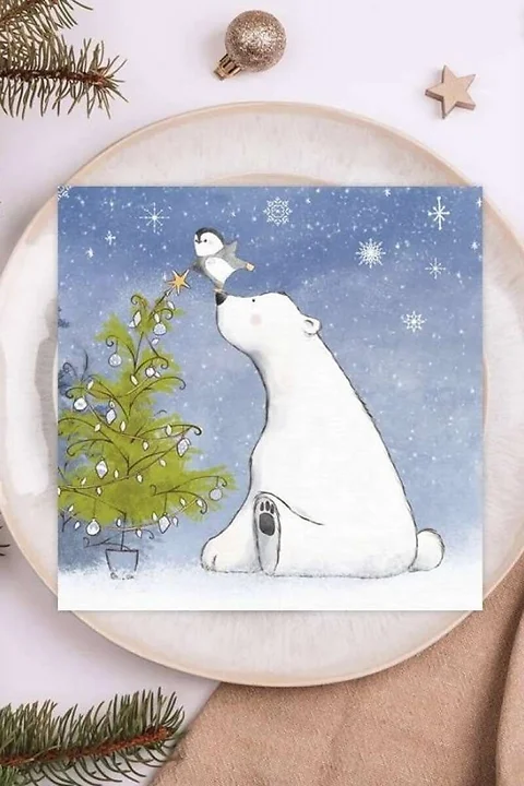 Serviette Winterfreunde