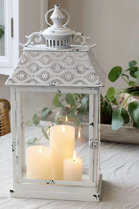 Grosse Laterne Shabby H49cm