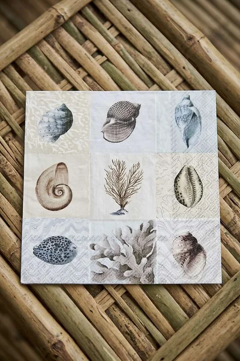 Serviette Muscheln